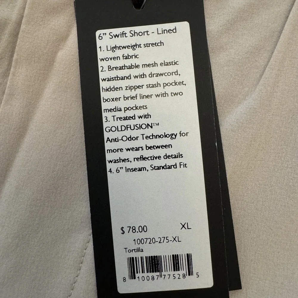 Rhone Swift Shorts Lined Men's XL 6